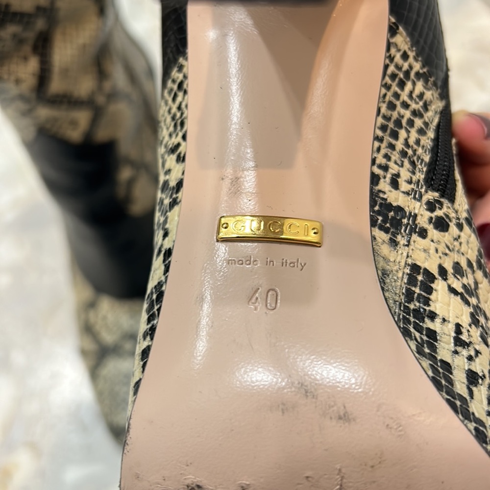 GUCCI python print leather boots - Picture 10 of 10